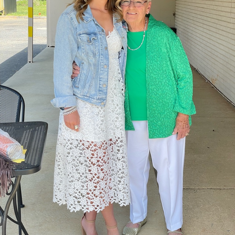 Beautiful white lace dress. Perfect for church or special occasions.
